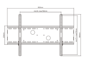 TV Wall Brackets (37" to 65") - Low 32mm Profile Max 75Kg