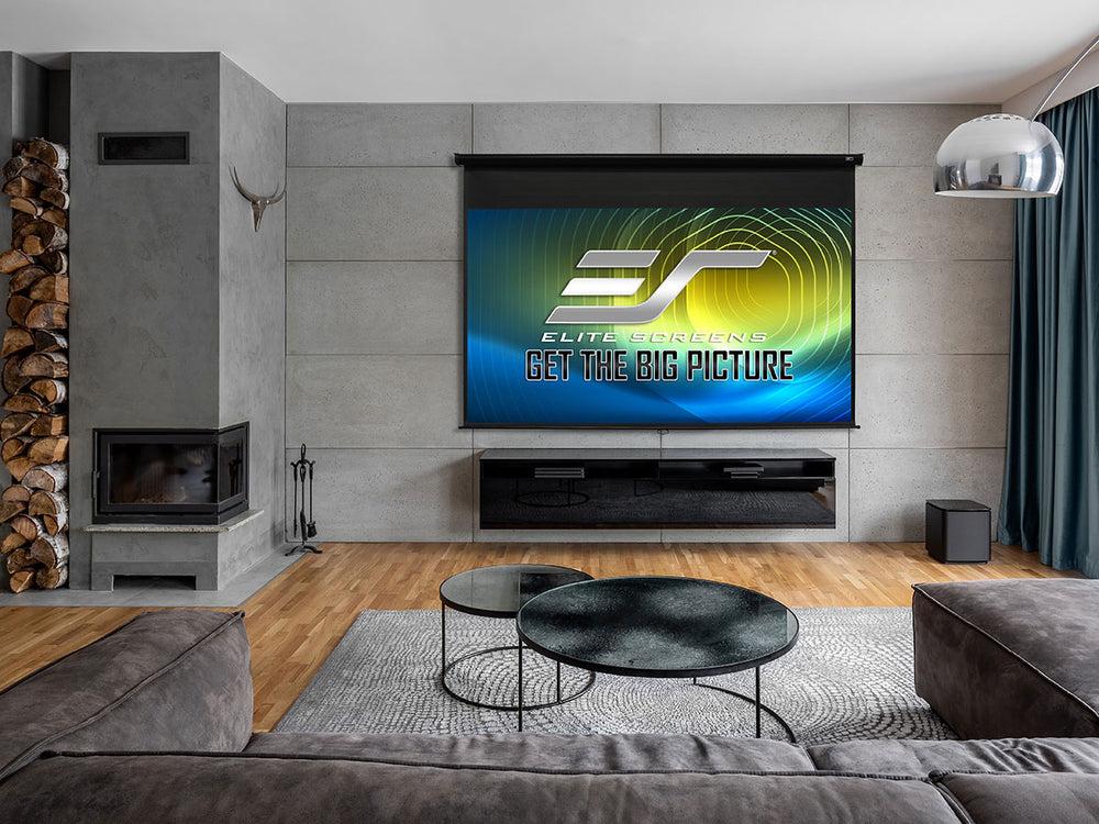 Elite Manual Pull Down Projector Screen - from 71" to 170"