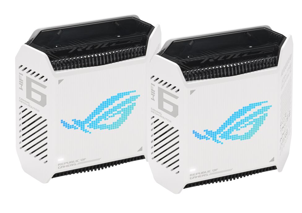 
            
                Load image into Gallery viewer, ASUS ROG Rapture GT6 AX10000 WiFi 6 Tri-Band Gaming Mesh Routers White Colour (2 Pack)
            
        