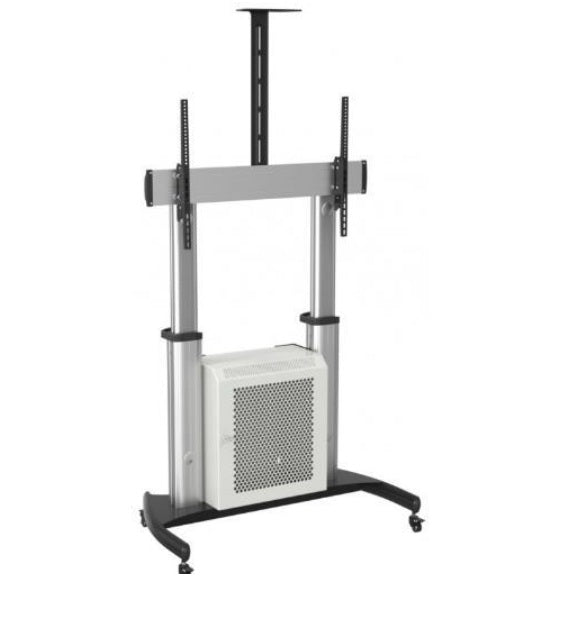 QS Mobile Trolley - for 65" to 100" Screen Size, Lockable Cabinet, VESA 1000 x 600mm, Max 100kgs