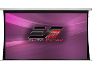 Elite Saker Tab-Tension Motorised Projector Screen with Sliding Wall Mount - from 100" to 150"