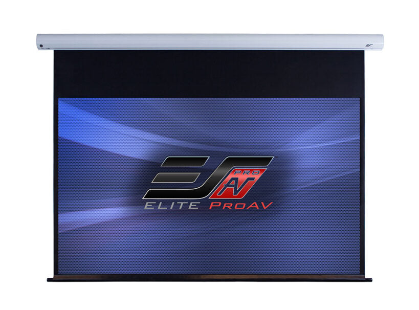 Elite Saker Motorised Projector Screen with Sliding Wall Mount