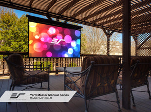 Elite Outdoor Manual Pull Down Projector Screen - from 100" to 120"