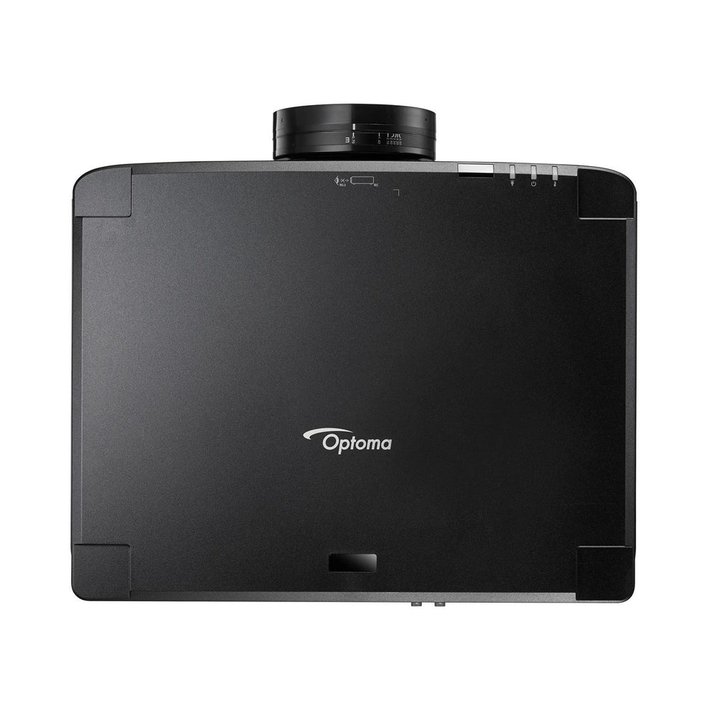 Optoma ZK810TST Short Throw Laser Projector top view showcasing 4K UHD quality and 8000 lumens for professional use