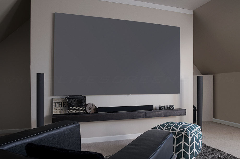 Elite Ambient Light Rejecting (ALR) Edge Free Fixed Projector Screen (for Normal Throw Projector) - from 100" to 150"