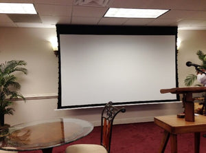 Elite Evanesce In-Ceiling Tab-Tension Motorised Projector Screen - from 100" to 120"