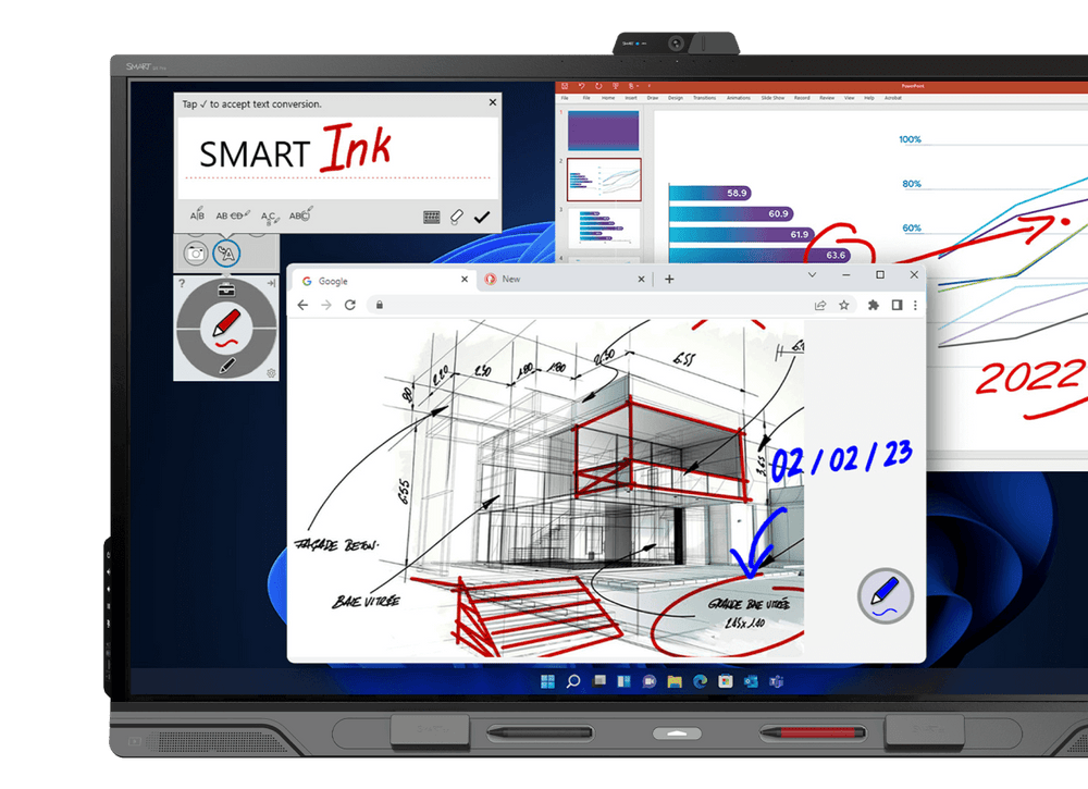 Smart 65" QX265-5A Interactive Whiteboard with 40 Point Touch